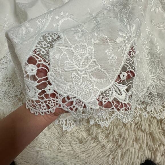 Roaman's Women's Plus Size Poplin Embroidered Swing Tunic Sz 18W - Picture 9 of 12